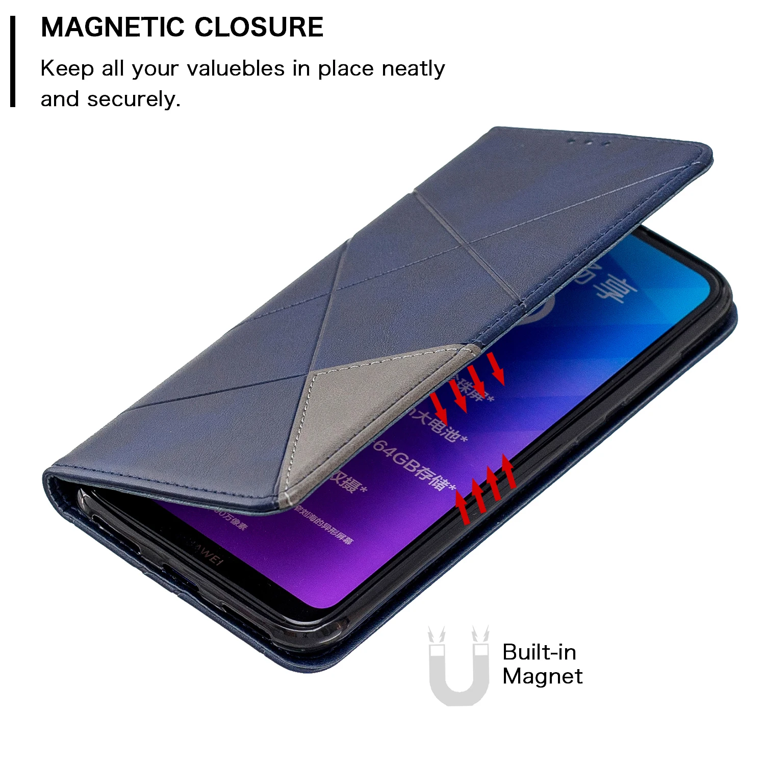 Сплошной цвет флип бумажник чехол книга для hoesje huawei Y7 2019 Чехлы девчачьи СПС Positivo