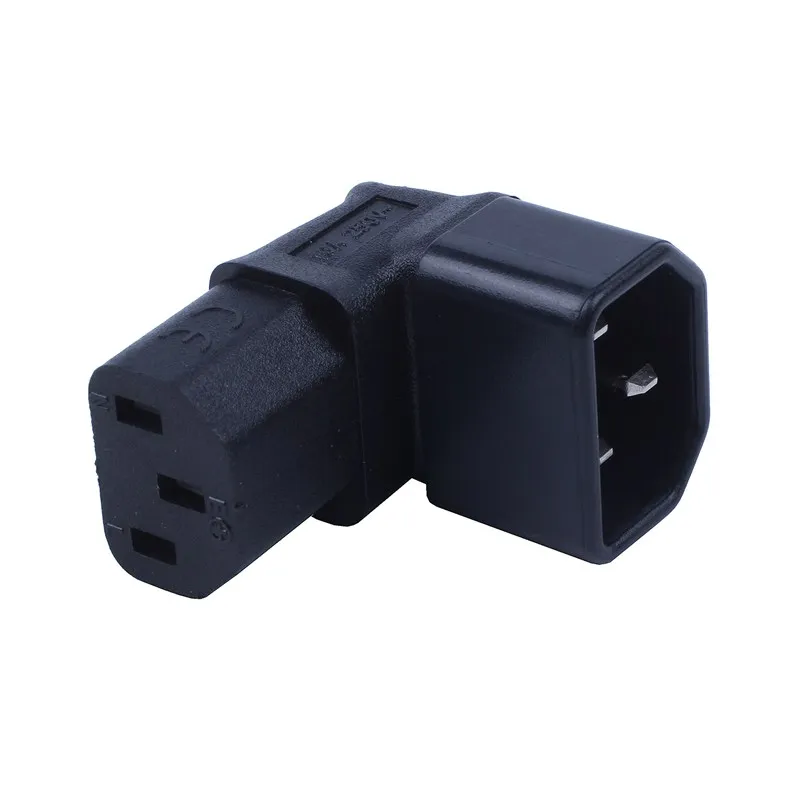 AABB-прямоугольный адаптер IEC, под углом IEC 320 C14 до C13 для ЖК/LEC ТВ настенное крепление черный