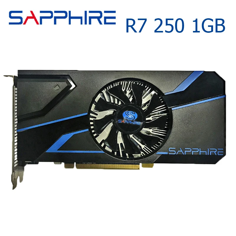 good pc graphics card SAPPHIRE R7 250 1GB Video Screen Cards GDDR5 Graphics Cards For AMD Radeon R7 R7-250 1G GDDR5 R7250 HDMI DVI 65W Used Card video card for gaming pc