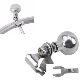 

Universal Stainless Steel Steering Wheel Spinner Heavy Duty Car Truck Marine Boat Handle Suicide Power Knob