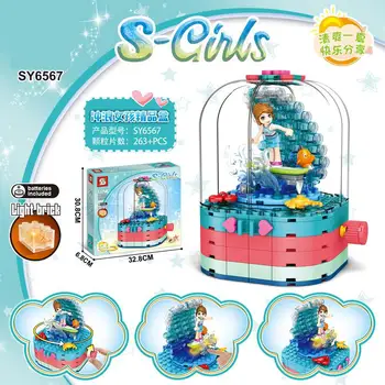 

New Friends Series Toys Surfing girl Compatible Friends Brick4 SY6567 Building Blocks Toys for Children Birthday Gift