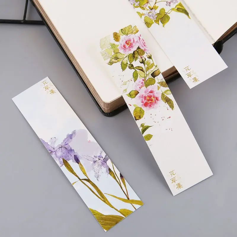 

30pcs Creative Chinese Style Paper Bookmarks Painting Cards Retro Beautiful Boxed Bookmark Commemorative Gifts