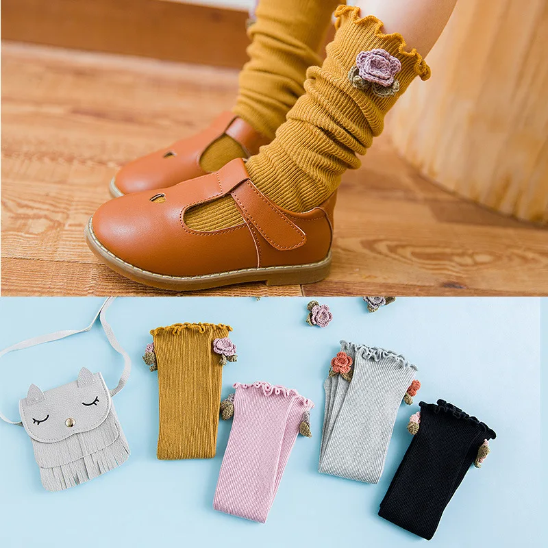 

Spring And Summer New Style Frilled Cotton Double Needles Children Tube Socks Crimping Relent Boneless Suture Girls Bunching Soc