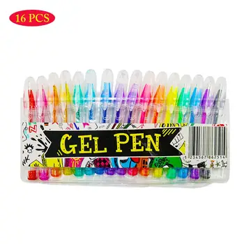

16PCS Mini Glitter Gel Pens PVC Bag Multicolor Water Pen Neutral Signature Pen DIY Color Gel Pen For Innovative Office Supplies