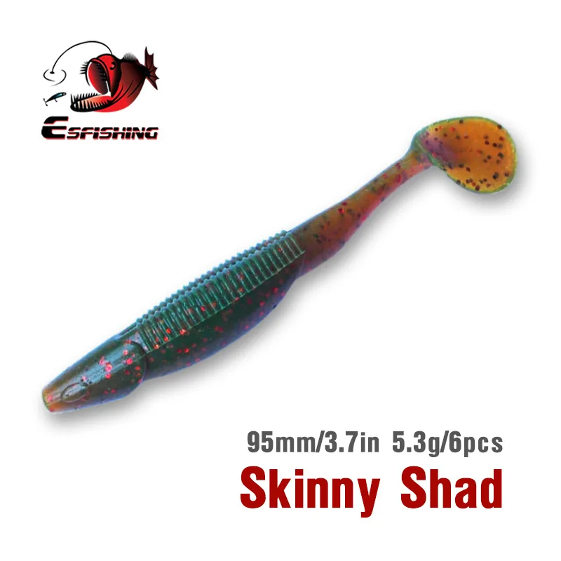 KESFISHING приманки новые узкие ковш 95 мм 5 3g 6 шт. Мягкая приманка для рыбалки Leurre souple