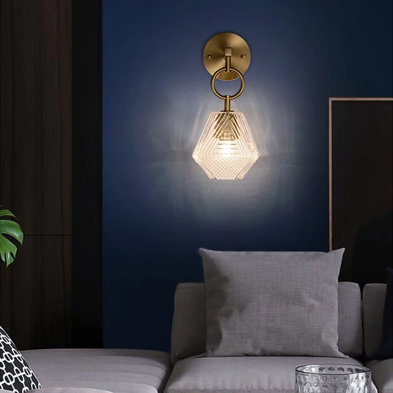 Nordic Dimple Glass Lampshade Wall Light 3 Nordic Dimple Glass Lampshade Wall Light 3