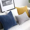 Striped Corduroy Fabric Solid Color Cushion Cover 45/50/60CM Sofa Bed Decoration Classic Simple Pillowcase NPCJC-C 1