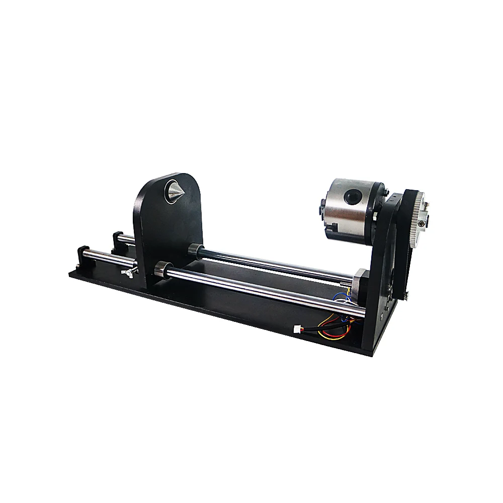 4th Rotary Axis for Laser Engraving Cutting Machine 50W 60W 80W 100W Cutter Engraver 6040 6090 1060 above model use 80MM diamete |