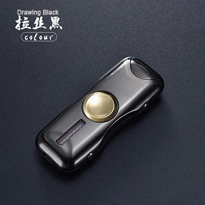 Arc Drawing BK Friget Spinner зажигалка электрическая зажигалка с гнездом usb двойная дуга плазма перезаряжаемая металлическая сигарета сигара 2 дуги Зажигалка премиум подарок - Color Name: Arc Drawing BK