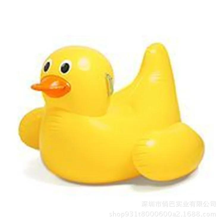 

XIAOHY55 Small Yellow Duck Mounts Inflatable Animal Riding Water Play with Water CHILDREN'S Toy Animal Floating Row