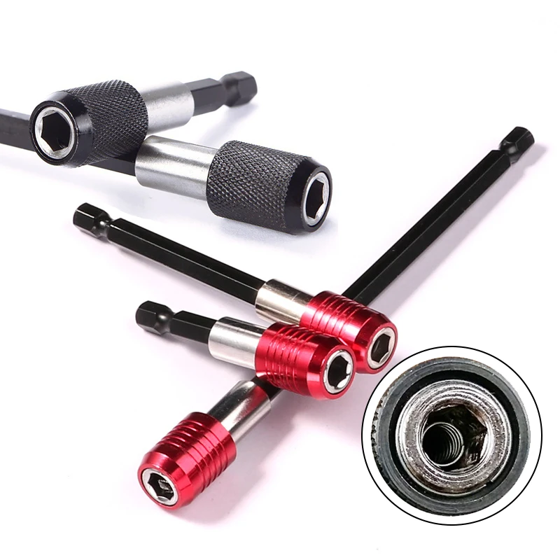 

3pcs/set 1/4 Inch Hex Shank Quick Release Screwdriver Magnetic Bit Holder With Adjustable Collar Extension Bar