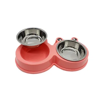 

Cat Bowl Dog Food Bowl Food Container Pet Dog Cat Puppy Travel Feeding Feeder Bowl Water Double Food Dish Bowls