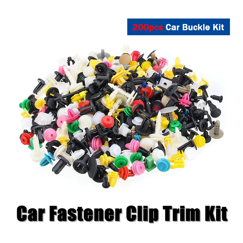 

200pcs Universal Car Plastic Mixed Fastener Fixing Clip For Renault Megane 2 3 Duster 2017 Kia Rio Ceed Jeep Accessories