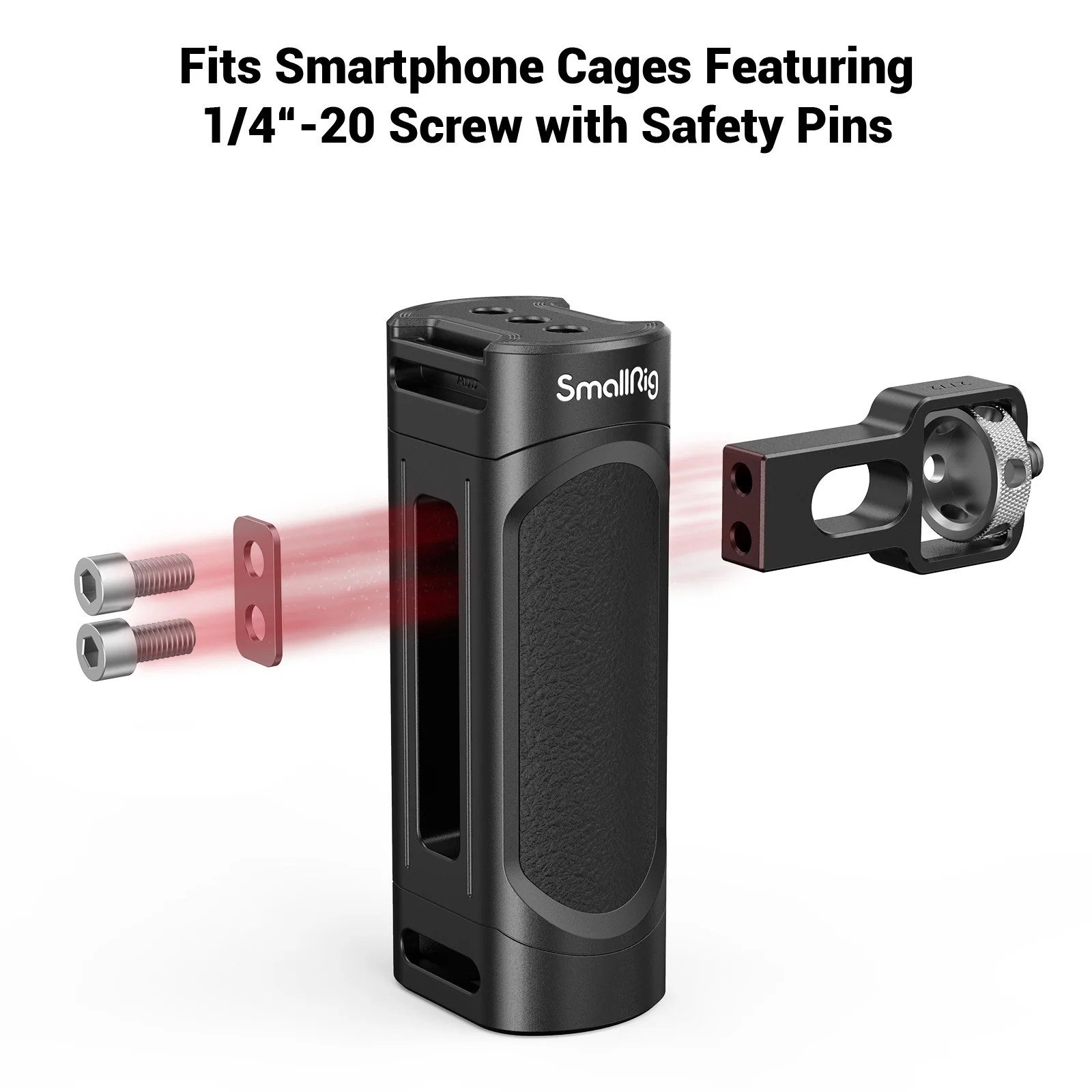 SmallRig Lightweight Side Handle For Smartphone Cage Featuring 1/4