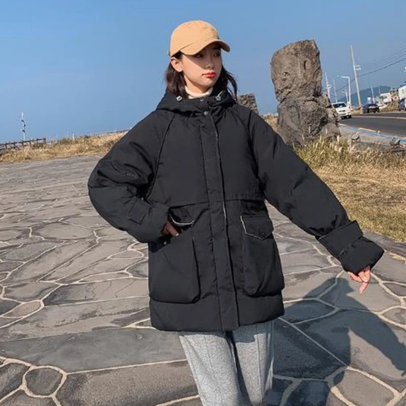 Winter Jacket Female Parka Coat Feminina Long Down Jacket Plus Size Long Hooded Down Cotton Coat Jacket Women Clothes