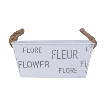 

Hanging Flower Pot Metal Iron Bucket Planter for Railing Fence Balcony Garden