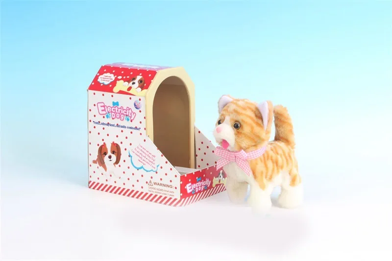 

Plush Toys Will Walk Learn Cat Sound Model Plush Toys Forward round Steak Shake Tail dian dong mao