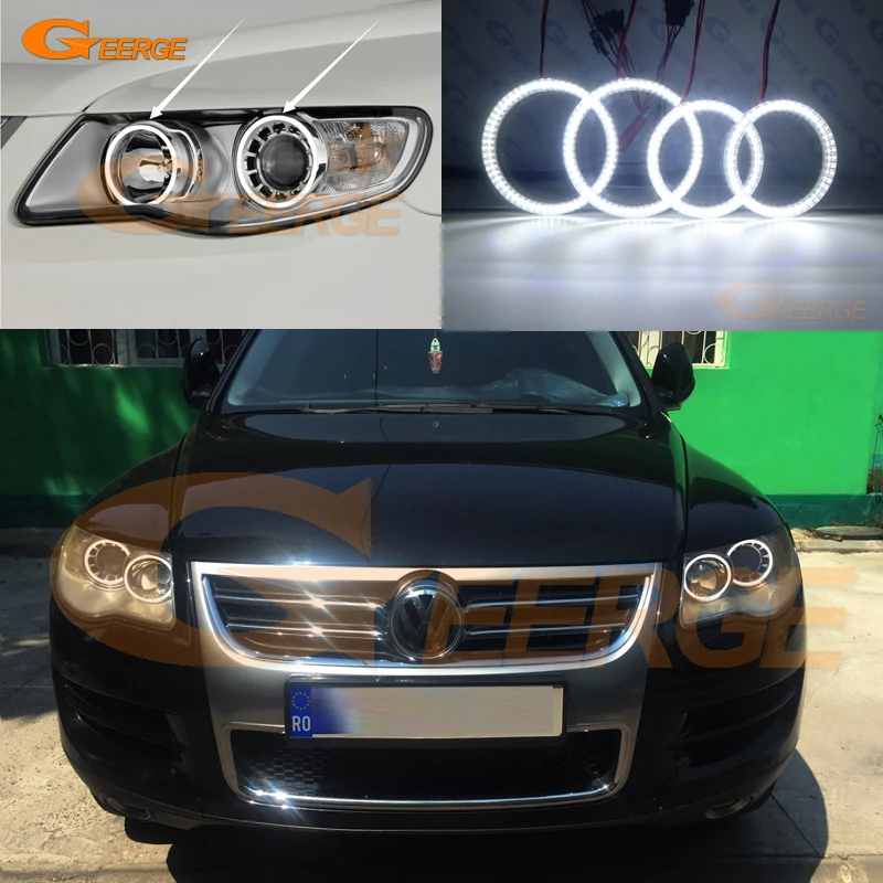 Для Volkswagen VW Touareg 7L 2003 2004 2005 2006 2007 2008 2009 2010 ультра яркий SMD светодиодный ангельские