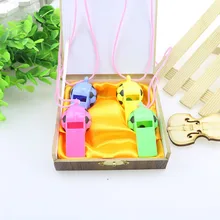 Творческие маленькие подарки рефери вентиляторы свисток детская игрушка традиционный пластиковый цвет с веревкой свисток