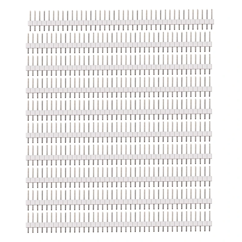 White 2,54 мм 40Pin Мужской Однорядный контактный разъем полосы для Arduino DIY-10 полос - Цвет: White