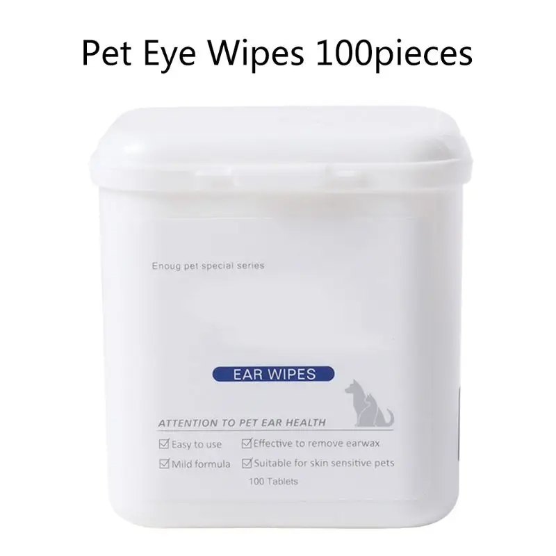 En oferta Limpiar nuevo 100Pcs Pet oído toallitas húmedas perro gato aseo lágrima de mancha de limpieza húmeda E5BB jlOLzjYYL