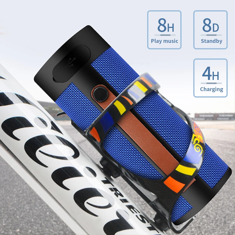 Беспроводной Bluetooth-колонка, Портативная колонка fm-радио стерео объемный водонепроницаемый музыкальный открытый динамик