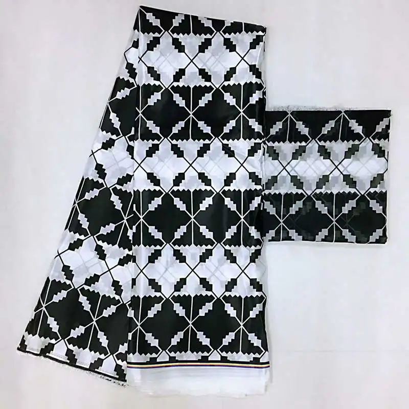 

Silk wax fabric new arrival digital satin silk with chiffon print wax fabric high quality african print fabric for dress！MS03