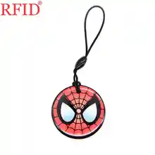 UID S50 1K 13,56 Mhz Сменные NFC RFID перезаписываемые ключевые метки отбрасываемый клей комический узор маркер тег карта контроля доступа 1