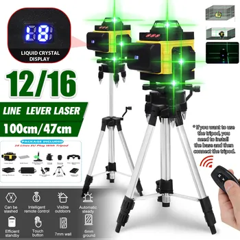 

ZEAST 12/16 Lines Laser Levels Green Beam 4D Self-Leveling 360 Horizontal&Vertical Hanging For Floor Wall Powerful Laser levels