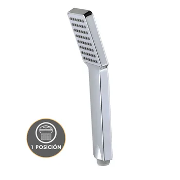 

Kibath handle Square hand shower 1 position natural rain effect. In ABS gloss chrome finish. Anti-calc system