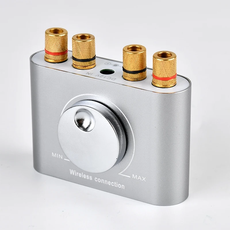 Mini Desktop o Digital Amplifiers Bluetooth 4 2 Amplifier Hi Fi Stereo 2 0 Amp Theater Aux Bluetooth Grey 