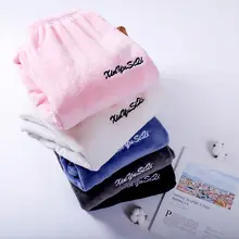 Зимняя одежда для сна, низ, женские плюшевые длинные штаны, домашняя одежда, пижамы, мягкая теплая Сексуальная Женская фланелевая модная Толстая Пижама