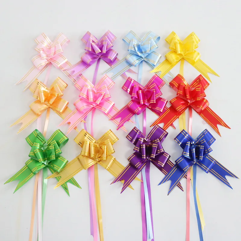 200Pcs / Lot Pull Flower Phnom Penh Butterfly Knot Bachelorette Party Wedding Decoration Fashion Pull Flower Ribbon 3* 48cm