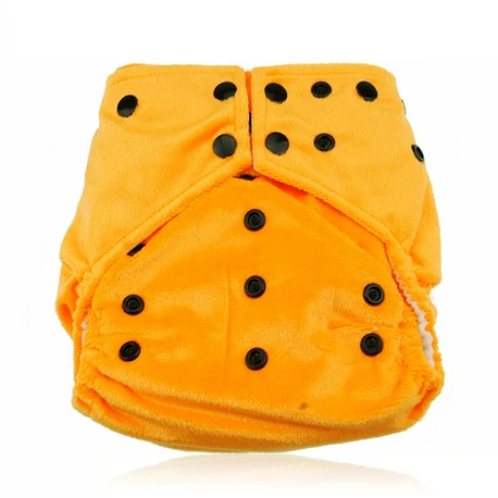 Minky yellow 5 комплектов, термополиуретановые водонепроницаемые двойные подгузники, детские моющиеся многоразовые тканевые подгузники со вставками для детей от 0 до 2 лет - Цвет: Minky yellow