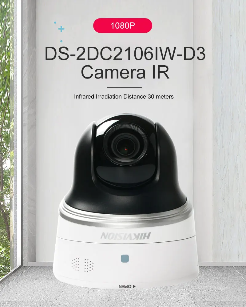 HIKVISION DS-2DC2106IW-D3 1.3MP IP мини-ptz-камера 3-18 мм с поддержкой ИК Hik-подключение мобильное приложение управление ONVIF SD слот для карт