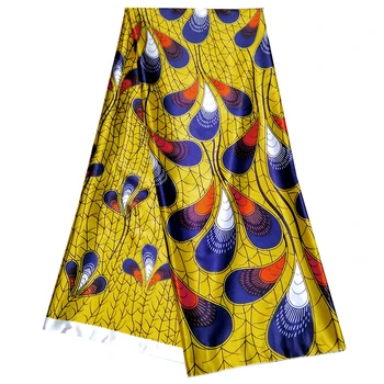 

Wax Africain Ankara Wax Peacock Feathers Pattern Print Fabric Pagne African Print Wax Fabric For Dress 5Yards