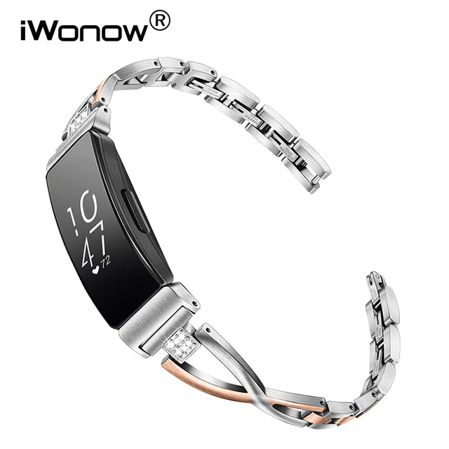 Diamond Rhinestone Jewelry Bracelet Band for Fitbit Inspire/Fitbit Inspire  HR /Fitbit Inspire 2 Metal Replacement Wristband