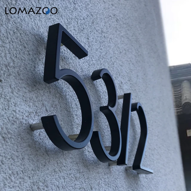 125mm Floating House Number Stone Letters Door Alphabet Numeros