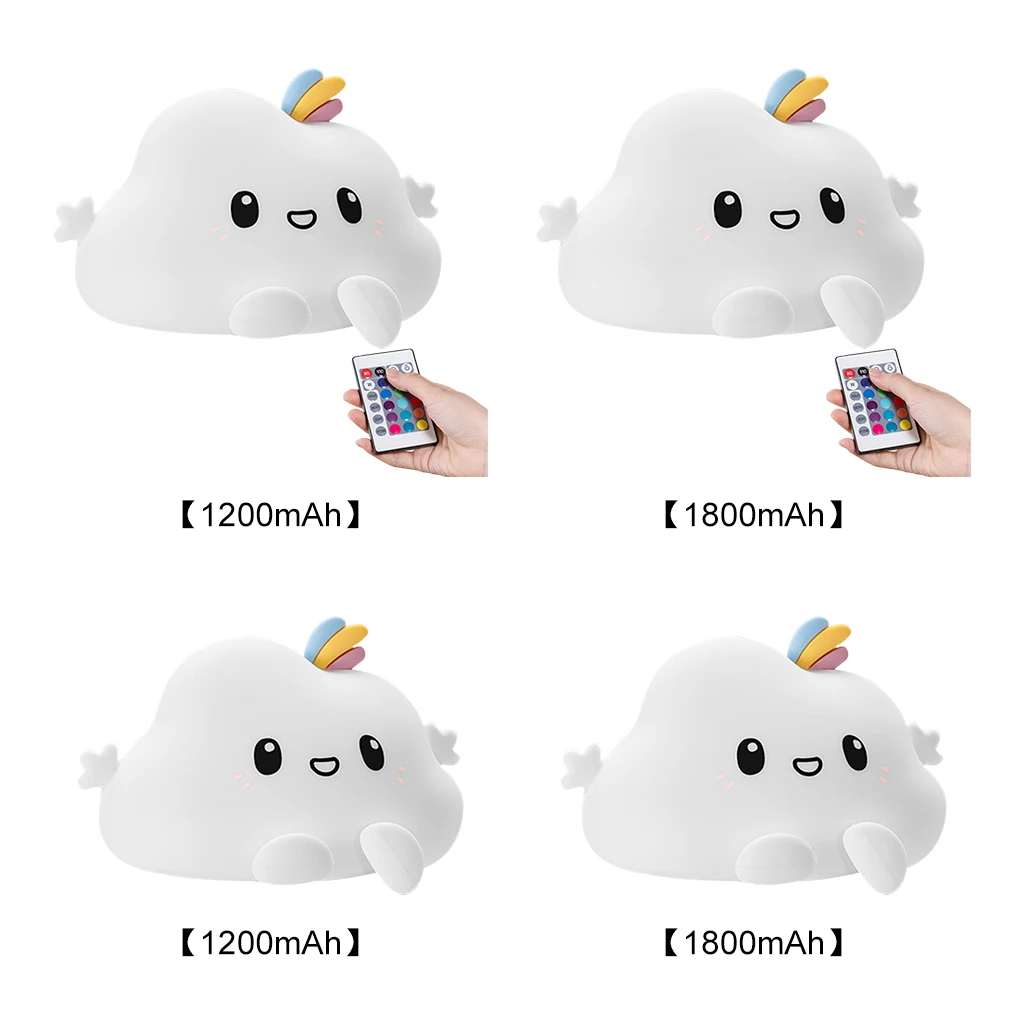 Cute Cloud Night Light Kids Room Decor LED Dimmable Night Light for