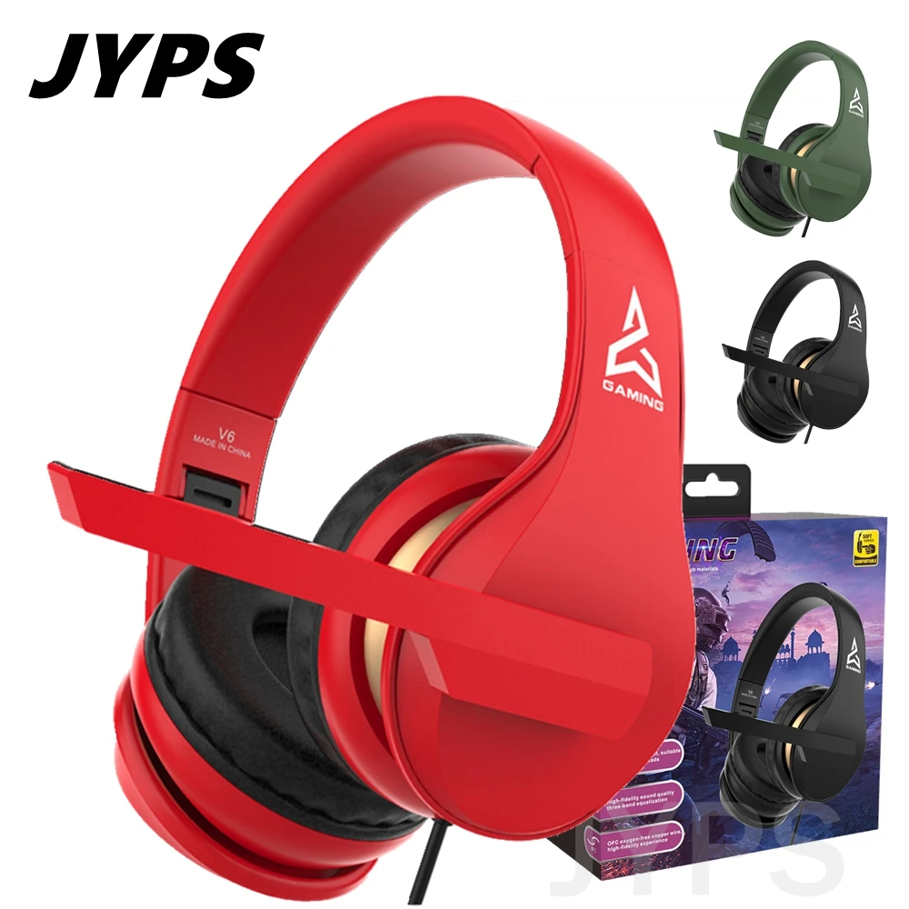 JYPS Игровые наушники для PS5 PS4 xbox one проводные с микрофоном стереонаушники игровые