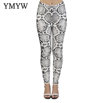 

YMYW Casual Streetwear 3D Snake pattern Printed Leggings Sport Women Fitness Outdoor Ankle-length Thin одежда для женщин