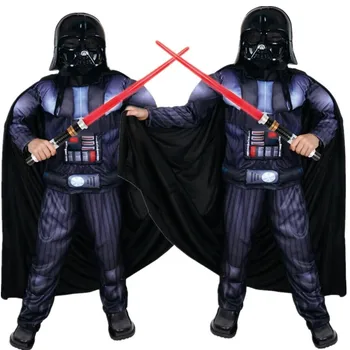 

Darth Vader Costume for Kids Darth Vader Jumpsuit Black Clothing With Cape Christmas Holiday Cosplay for Boys Girls