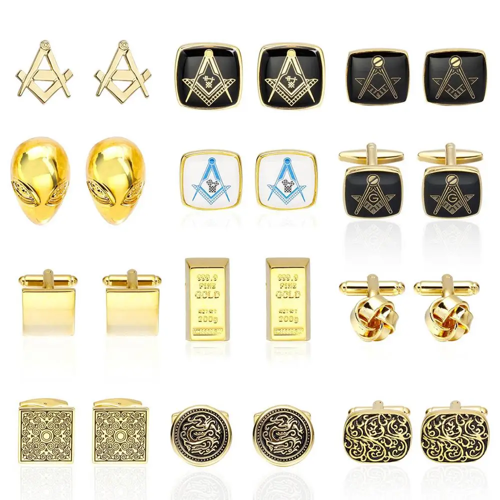 Роскошная популярная новая рубашка Masonic/квадратные запонки мужские подарочные