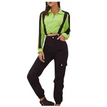 Новинка,, высокая Повседневная Верхняя одежда, женские повседневные спортивные свободные штаны с карманами на ремне, женские штаны полной длины