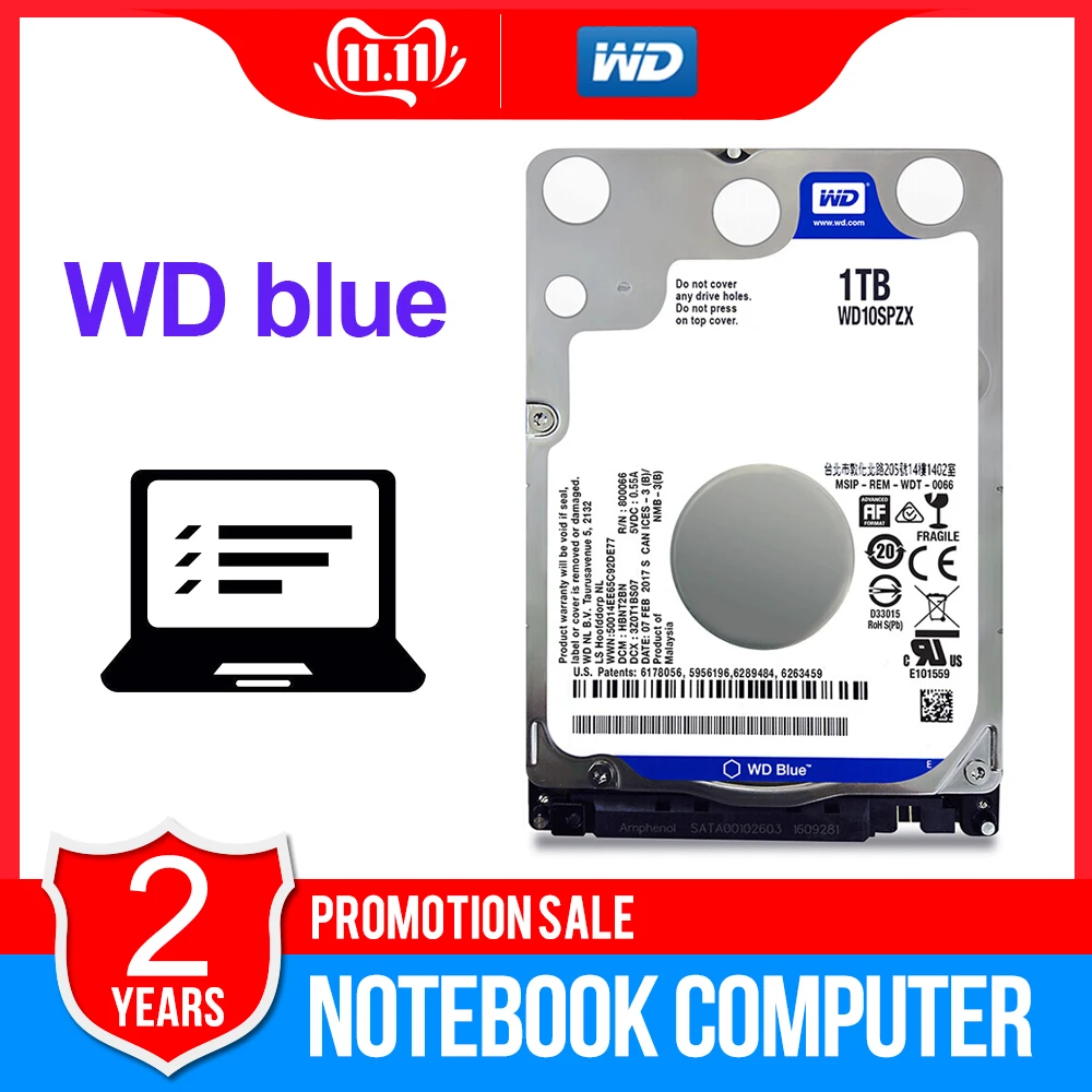 Miglior WD Western Digital Blue 1TB Notebook hdd 2.5 \