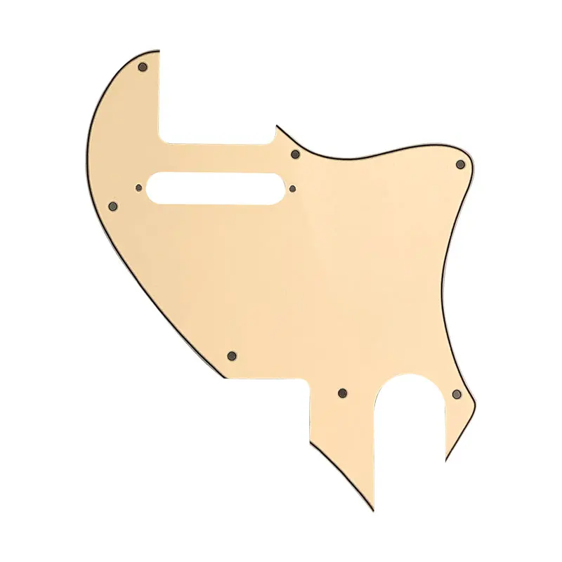 Запчасти для гитары Pleroo для US Telecaster Tele F hole Hybrid Guitar Pickguard Script Plate Tele конверсия пикап с крепежным отверстием - Цвет: 3Ply Vintage Yellow