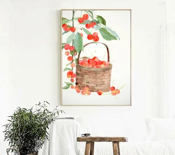 

Wall Art Canvas Painting Small Tomatoes Small French Style Simple Decorative Painting For Home Room