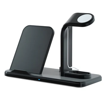 

Qi 3 in 1 fast for iPhone &AirPods for Apple watch 4/3/2/1 Quick Induction Wireless Phone Charger Charging Station Dock Stand