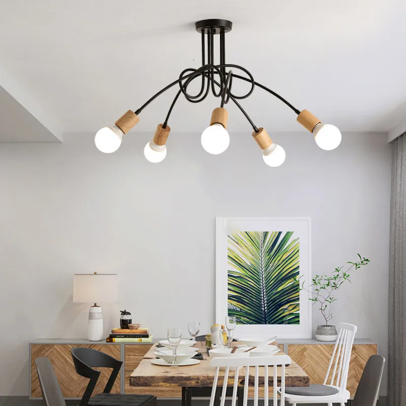 Скандинавская Потолочная люстра, лампа для кухни, столовой, люстра-паук ...
