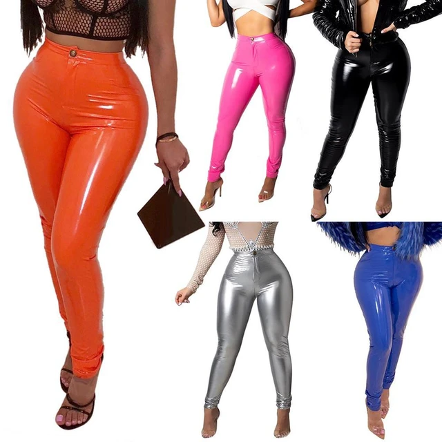 Women Latex Faux Pu Leather Pants Trousers Push Up High Waist Skinny Pants  Pencil Fall Winter Solid Color Sexy Pants Female - Pants & Capris -  AliExpress